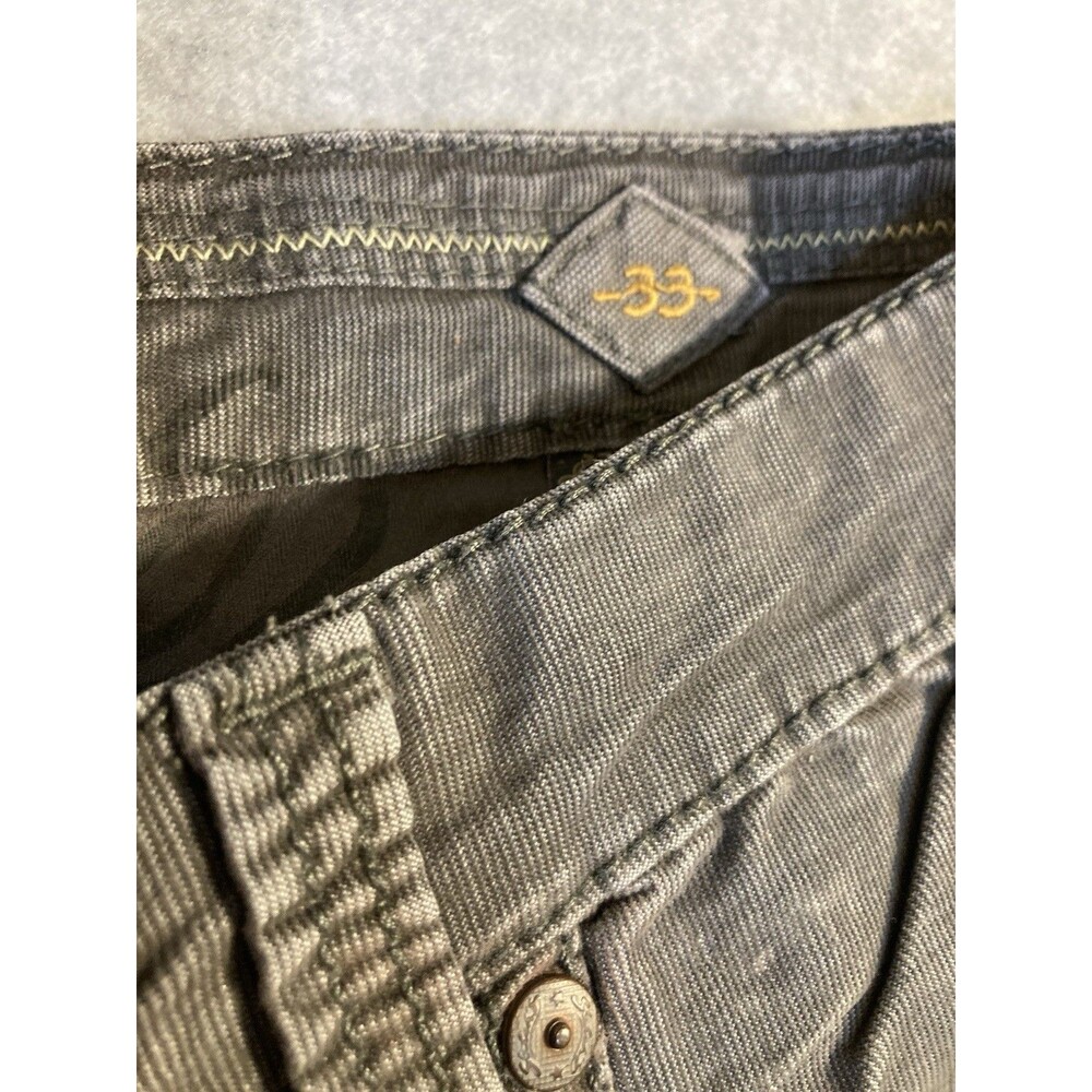 Stitch’s Platinum Denim Sz 33 Texas Gray Coderoy Flare Stretch Buffalo Country - Picture 4 of 13